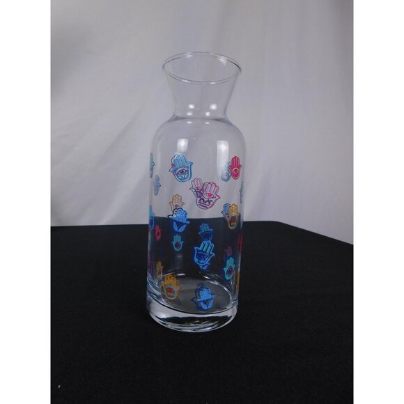 Hamsa Evil Eye Carafe Glass Decanter Witchy - Picture 7 of 10